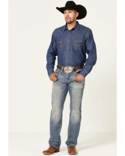 Rock & Roll Denim Men's Pistol Light Wash Reflex Stretch Stackable Bootcut Jeans 6 Rock & Roll Denim Men's Pistol Light Wash Reflex Stretch Stackable Bootcut Jeans -Western Cowboy Equipment Store 2000367646 205 P3