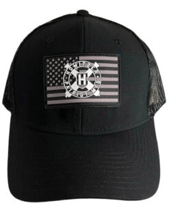 Howitzer Men's Circle Logo Flag Patch Mesh Back Trucker Cap -Western Cowboy Equipment Store 2000367706 001 P3