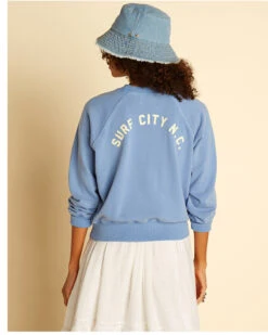 Billabong X Wrangler Women's On The Rise Surf City Graphic Sweatshirt -Western Cowboy Equipment Store 2000368003 650 P3