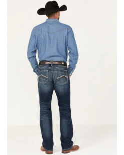 Ariat Men's M5 Ford Remming Dark Wash Stretch Straight Leg Jeans -Western Cowboy Equipment Store 2000371955 400 P4