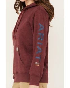 Ariat Women's Rebar Logo Sleeve Graphic Work Hooded Sweatshirt -Western Cowboy Equipment Store 2000372132 603 P3