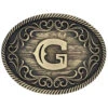Montana Silversmiths Filigree Initial G Belt Buckle