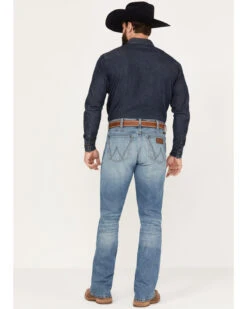 Wrangler Retro Men's 77MWP Medium Wash Slim Boot Stretch Denim Jeans -Western Cowboy Equipment Store 2000374572 413 P3