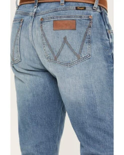 Wrangler Retro Men's 77MWP Medium Wash Slim Boot Stretch Denim Jeans -Western Cowboy Equipment Store 2000374572 413 P4