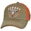 Cowboy Hardware Boys' Two-Tone Brown & Orange Cowboy To The Core Baseball Cap