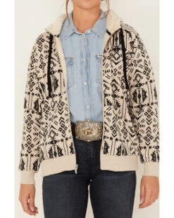 Ariat Women's R.E.A.L. Southwestern Print Sherpa-Lined Zip Hoodie -Western Cowboy Equipment Store 2000377705 944 P3