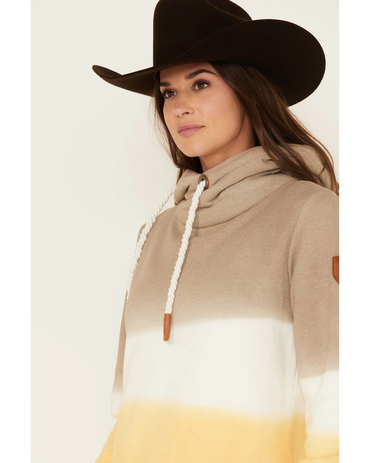 Wanakome Women's Serena Color Block Cowl Neck Hoodie 2 Wanakome Women's Serena Color Block Cowl Neck Hoodie - Image 2