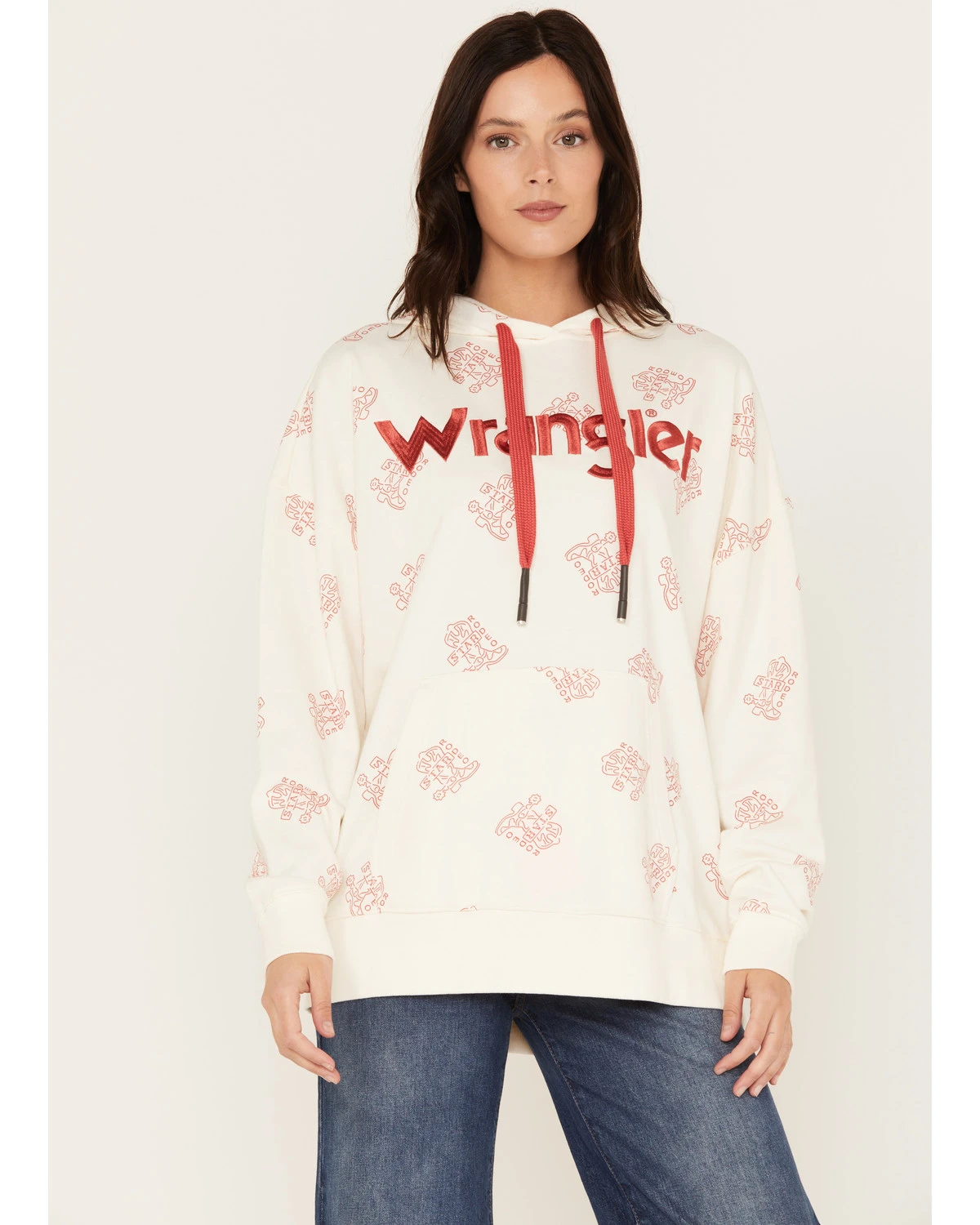 Wrangler Women's Boot Toss Embroidered Hoodie 2 Wrangler Women's Boot Toss Embroidered Hoodie - Image 2