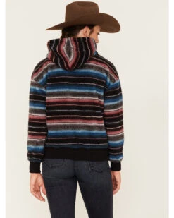 RANK 45 Women's Serape Stripe Plush Fleece Hoodie -Western Cowboy Equipment Store 2000380744 001 P4