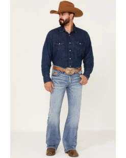 Western Cowboy Equipment Store 15 Cody James Men's Dodge City Light Wash Relaxed Boot Stretch Denim Jeans