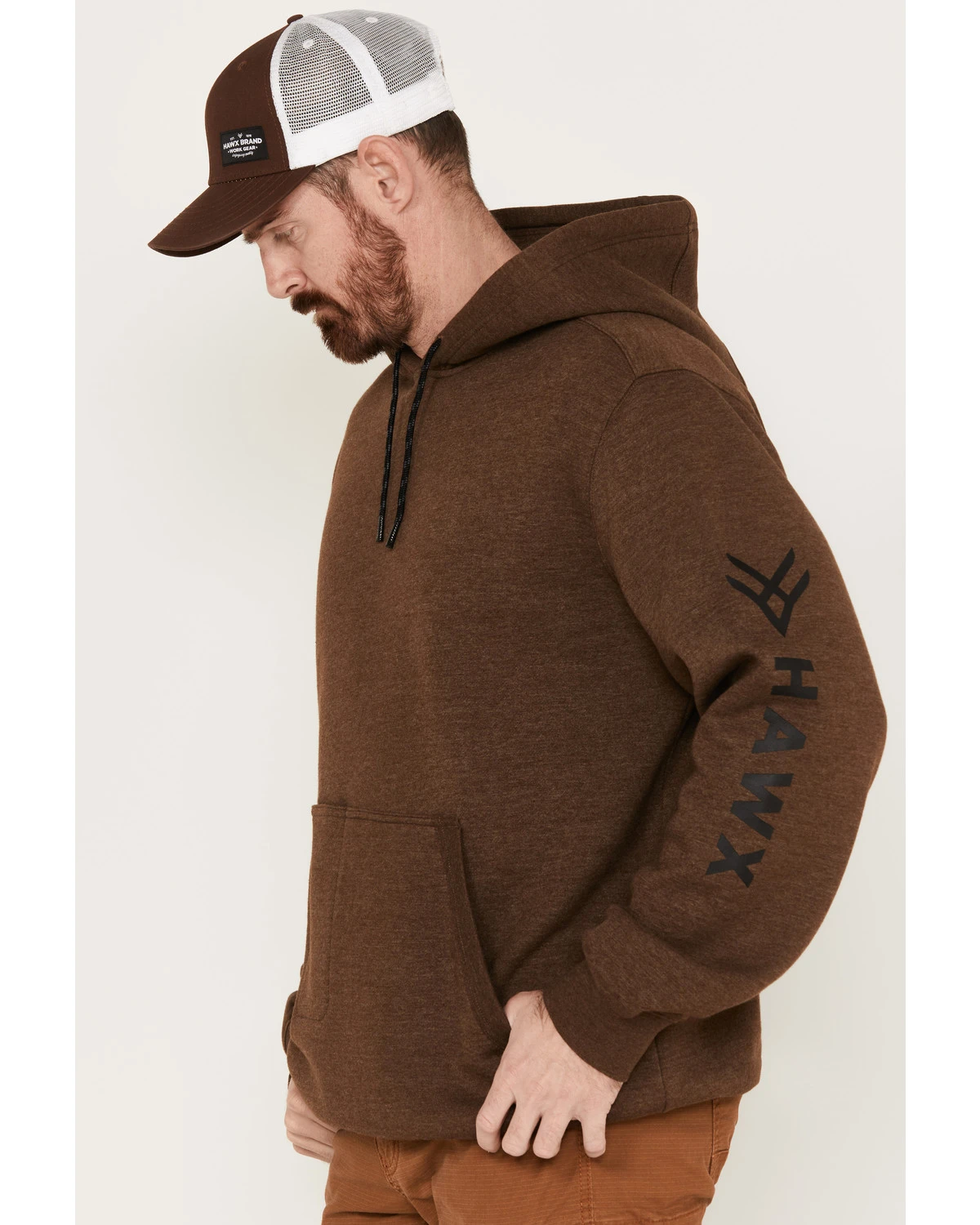 Hawx Men's Primo Logo Graphic Fleece Hooded Work Sweatshirt 2 Hawx Men's Primo Logo Graphic Fleece Hooded Work Sweatshirt - Image 2