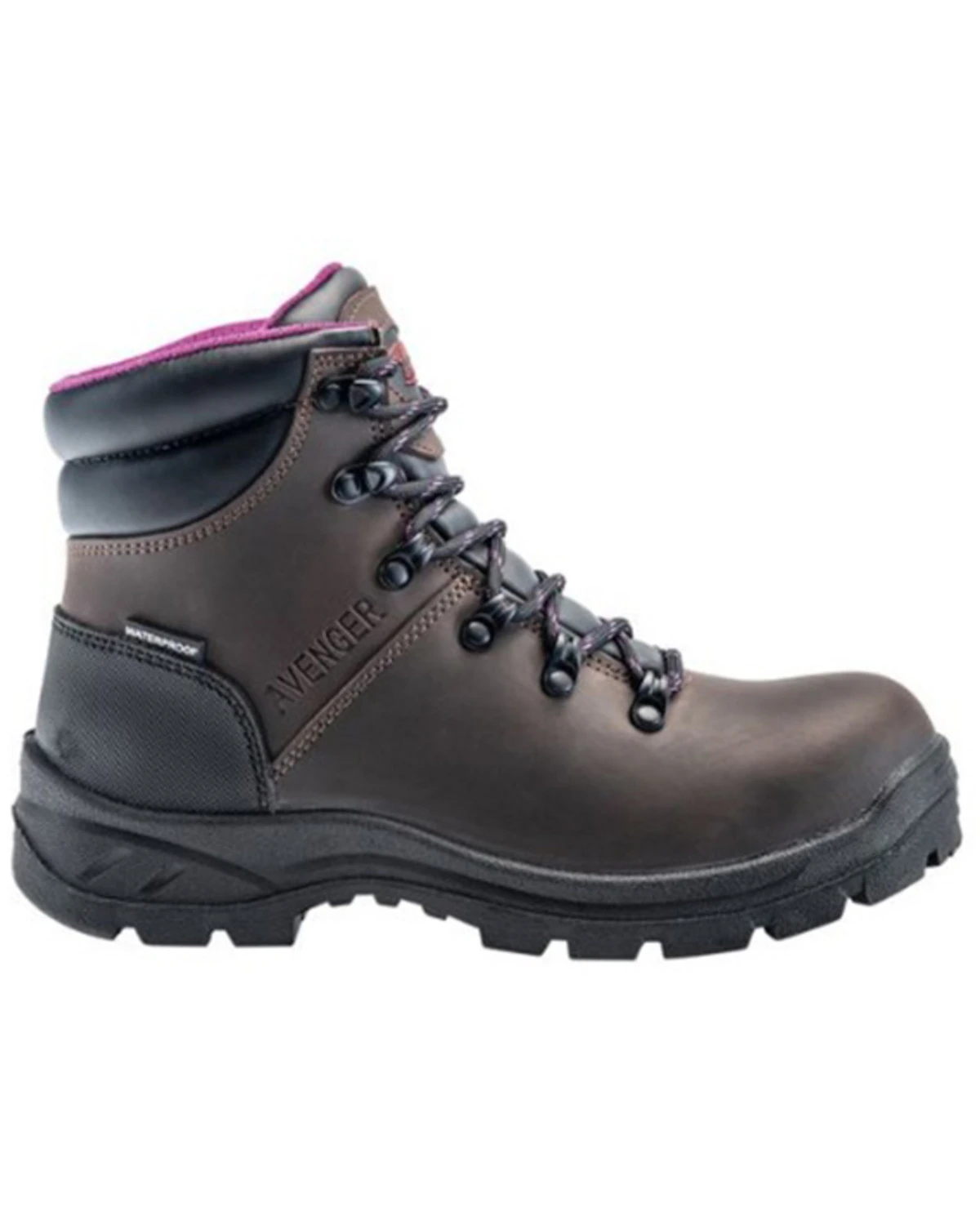 Avenger Women's Builder Mid 6" Lace-Up Waterproof Hiking Work Boot - Steel Toe 2 Avenger Women's Builder Mid 6" Lace-Up Waterproof Hiking Work Boot - Steel Toe - Image 2