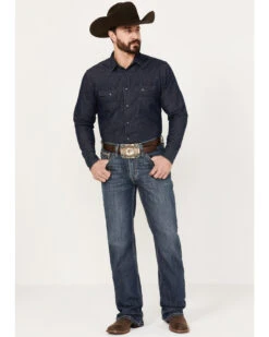 Rock & Roll Denim Men's Double Barrel Medium Vintage Wash Relaxed Bootcut Reflex Denim Jeans -Western Cowboy Equipment Store 2000386194 414 P3