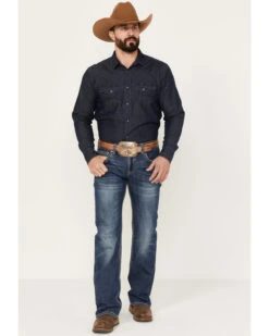 Rock & Roll Denim Men's Medium Wash Straight Reflex Denim Jeans -Western Cowboy Equipment Store 2000386196 414 P3
