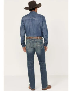 Rock & Roll Denim Men's Revolver Medium Vintage Wash Slim Straight Reflex Denim Jeans