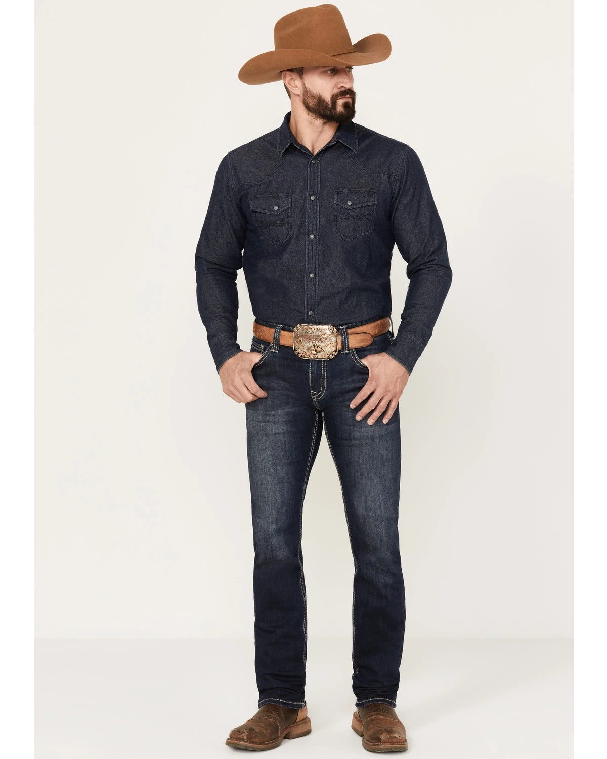 Rock & Roll Denim Men's Rifle Dark Vintage Wash Skinny Reflex Denim Jeans 3 Rock & Roll Denim Men's Rifle Dark Vintage Wash Skinny Reflex Denim Jeans - Image 3