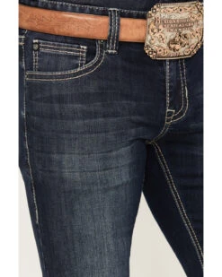 Rock & Roll Denim Men's Rifle Dark Vintage Wash Skinny Reflex Denim Jeans 7 Rock & Roll Denim Men's Rifle Dark Vintage Wash Skinny Reflex Denim Jeans -Western Cowboy Equipment Store 2000386199 416 P4