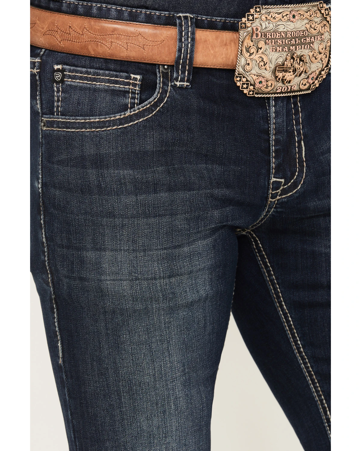 Rock & Roll Denim Men's Rifle Dark Vintage Wash Skinny Reflex Denim Jeans 4 Rock & Roll Denim Men's Rifle Dark Vintage Wash Skinny Reflex Denim Jeans - Image 4