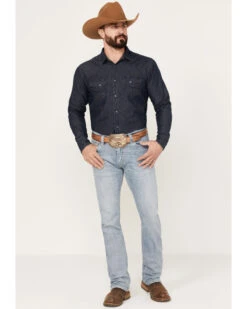 Rock & Roll Denim Men's Revolver Light Vintage Wash Slim Straight Reflex Denim Jeans -Western Cowboy Equipment Store 2000386200 412 P3