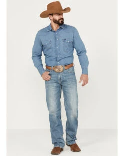 Rock & Roll Denim Men's Double Barrel Light Vintage Wash Relaxed Straight Stretch Jeans -Western Cowboy Equipment Store 2000387623 412 P3