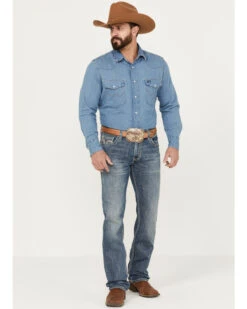 Rock & Roll Denim Men's Revolver Light Vintage Wash Slim Straight Stretch Reflex Denim Jeans -Western Cowboy Equipment Store 2000387627 412 P3