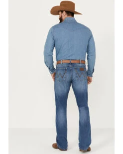 Wrangler Retro Men's Fresian Light Wash Slim Bootcut Stretch Jeans -Western Cowboy Equipment Store 2000394533 412 P3