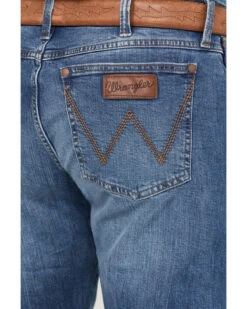 Wrangler Retro Men's Fresian Light Wash Slim Bootcut Stretch Jeans -Western Cowboy Equipment Store 2000394533 412 P4