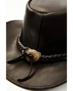 Bullhide Kids' Cedar Grove Leather Outback Hat -Western Cowboy Equipment Store 282B40 7010 P2