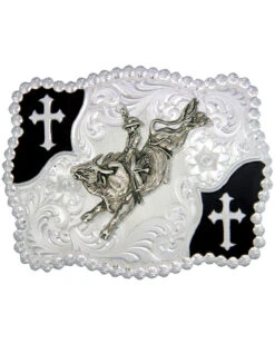 Montana Silversmiths Christian Flourish Bullrider Belt Buckle
